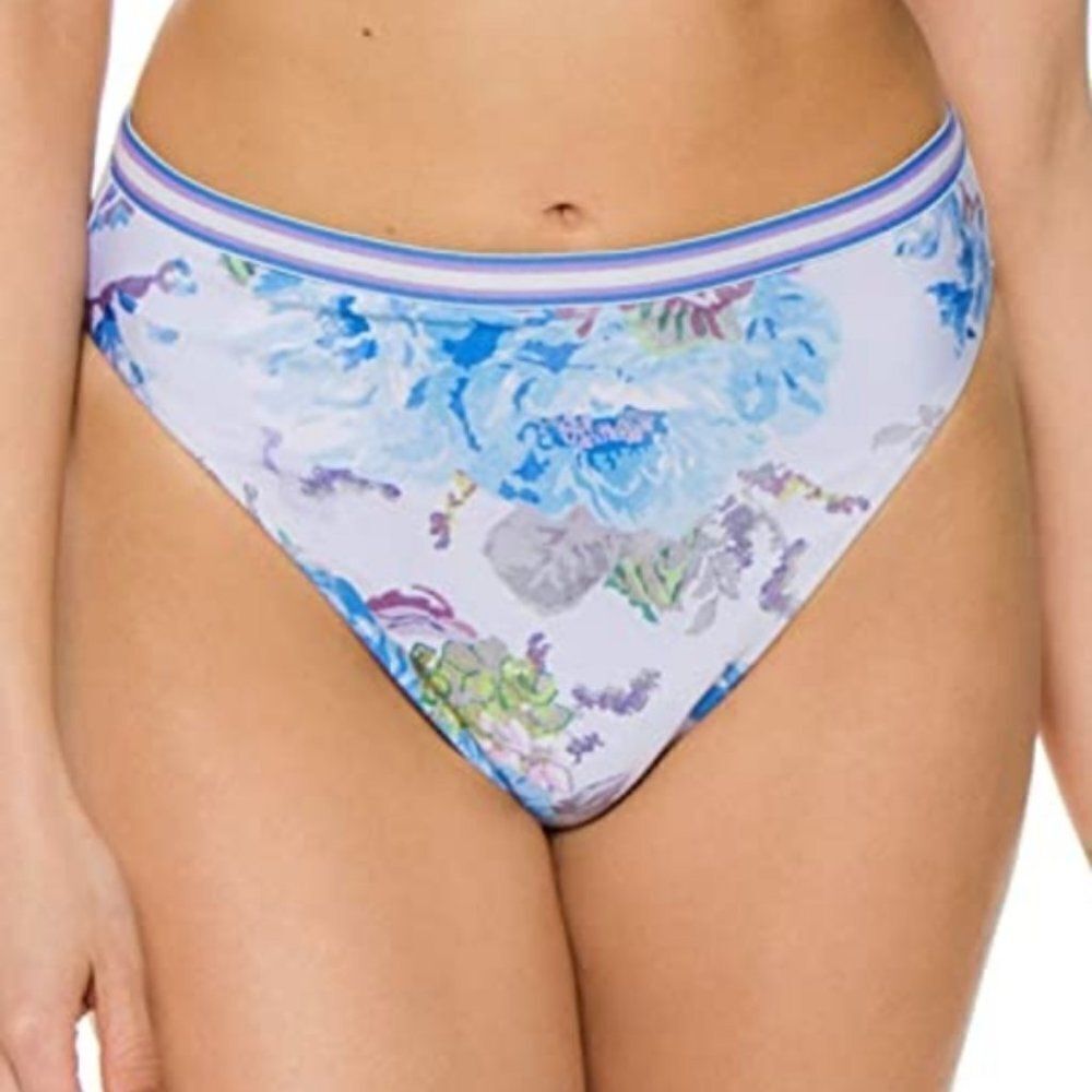 Becca Women's Floral High Waisted Swim Bikini Set Size Large $130 - Picture 7 of 16